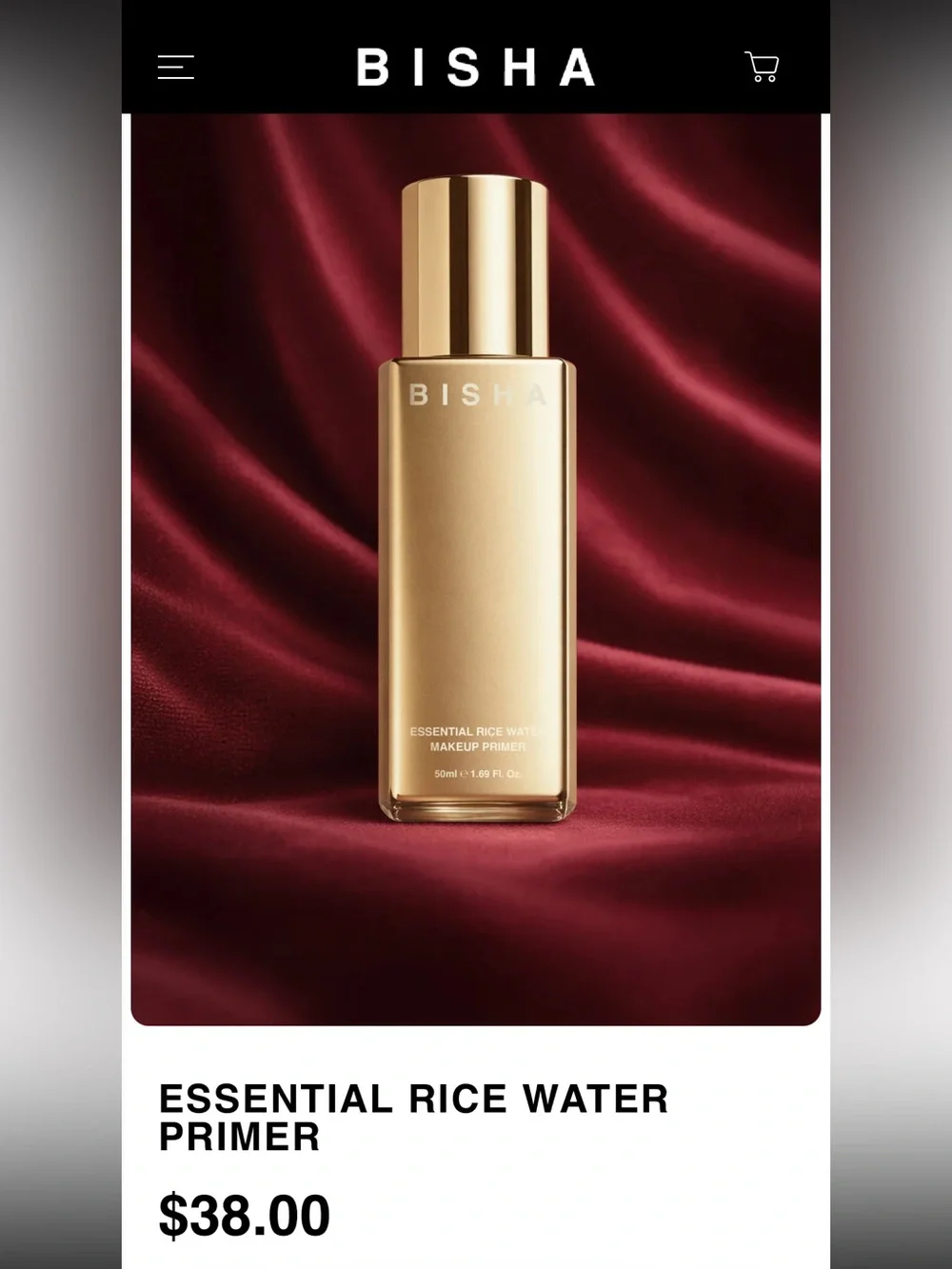 BISHA Glow Facial Oil - Rose Gold Box NEW
